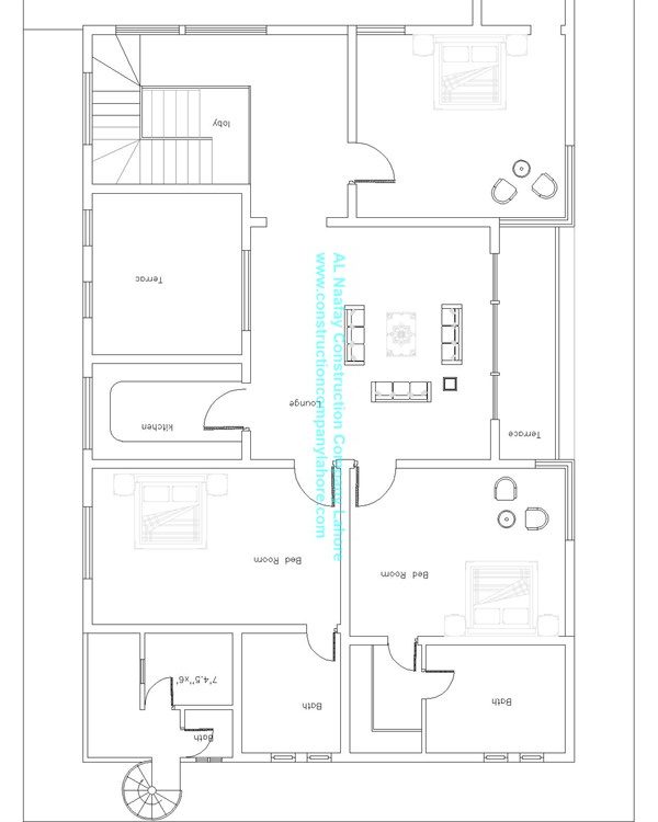 1 Kanal Floor Plan Latest Design With Best Accommodation