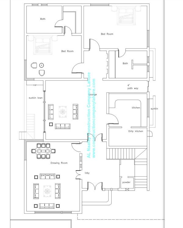 1 Kanal Floor Plan Latest Design With Best Accommodation