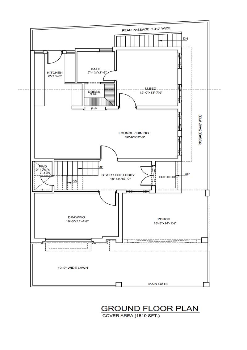1 kanal house plan - CAD Files, DWG files, Plans and Details
